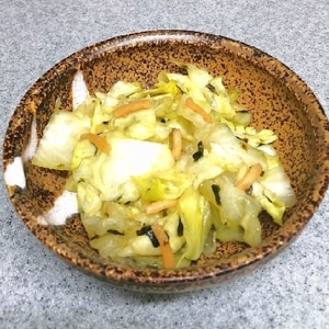 レンジで簡単♪キャベツの茶漬けナムル